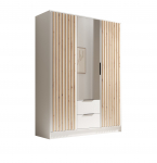 Riidekapp Neri 150 150.5x200x51 cm Valge