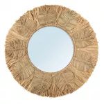 &Uuml;mmargune peegel Bazar Bizar 60 cm raffia &auml;&auml;ris ja kestad