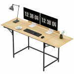 Arvutilaud 170x58x78 cm pruun must kokkupandav t&ouml;&ouml;laud
