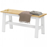 Puidust istepink 95x30x45 cm tamm valge raamiga