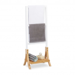 R&auml;tikuriiul 104 x 41 x 28,5 cm valge-pruun bambus