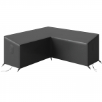 M&ouml;&ouml;blikate 216x216x78 cm must 420D pol&uuml;ester PU-kattega