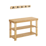 Riidenagi ja jalan&otilde;upink 70x28.7x52.3cm pruun