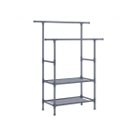 Riidestange riiulitega metallist 114 x 45 x 171 cm hall