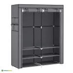 Riidest riidekapp 45 x 127 x 176 cm hall riiulitega