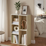 Avatud raamaturiiul 5 riiulit valge tamm 80 cm