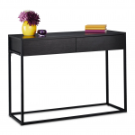 Konsoollaud 40x110x80,5 cm must sahtlid ja metallraam