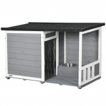 Hall puidust koerakuut verandaga 103 &times; 62 &times; 60/66 cm