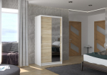 Liugustega Riidekapp BAROS 100 100x58x200 cm Valge