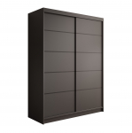 Liugustega riidekapp Calma 150 150x200x58 cm Must