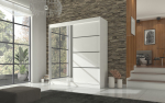 Riidekapp GILTON 200 200x215x61 cm Valge