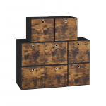 Hoiukorv 8 tk 33 x 33 x 33 cm Vintage Pruun-Must
