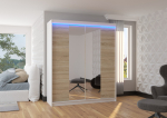 Liugustega Riidekapp BALANCE 180 180x215x58 Valge