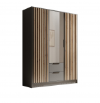 Riidekapp Neri 150 150.5x200x51 cm Grafiit