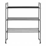 Jalatsiriiul Swansea 50x25x60 cm must teras 3 riiulit