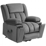 Tugitool recliner 101x93x104 cm tumehall samet ja USB