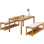 Aiam&ouml;&ouml;bli komplekt 150x85x75 cm tiikpuu 2 pinki