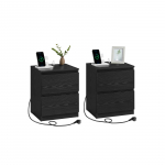 &Ouml;&ouml;kapp laadimisjaamaga 35x40x49 must 2 sahtlit ja USB-A
