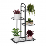 Taimede alus 72,5 &times; 44 &times; 22,5 cm must 4 riiulit
