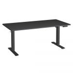K&otilde;rgust reguleeritav laud 160 x 80 cm must USB-C