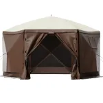 Paviljonitelk 6-k&uuml;lgne pop-up varikatus v&otilde;rkklaasidega 305x305x229 cm &otilde;ue