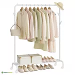 Riidestange ratastel valge 104 cm