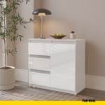 Kummut sahtlitega 75x80x35 cm Valge