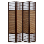 Ruumijagaja 160x200x2 cm pruun 4-osaline paravent