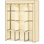 Riidest riidekapp 125&times;43&times;162,5 cm beež 8 riiulit