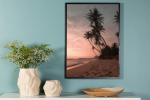 Seinapilt Suvi 50x70 cm roosa rannamotiiv paberil