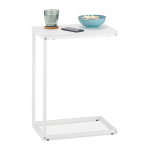 Abilaud valge C-kujuline 60 x 30 x 45 cm teras ja MDF
