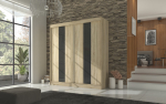 Liugustega riidekapp KAREN 200x215x61 cm Sonoma