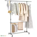 Riidestange ratastel 166 cm h&otilde;bedane
