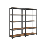 Metallist laoriiulid 50 x 100 x 200 cm must 2 tk