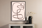 Seinapilt Joonekunst 70x100 cm Valge abstraktne poster