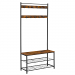 Esikunagi jalan&otilde;uriiuliga 85x32x175cm pruun-must