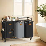 Pesukorv kapp 98,6 x 33 x 80,5 cm kastanpruun 150 L