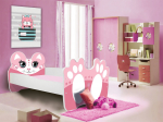 Voodi BEAR PINK 160x80 cm Roosa