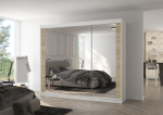 Liugustega Riidekapp CHESTER 250 250x215x58 Valge
