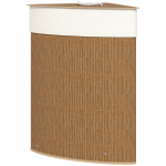 Pesukorv kaanega 35x35x60 cm pruun bambusest 55 L