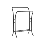 Riidestange metallist 46 x 100 x 155 cm must