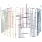 Koera aedik 120 x 60 cm v&auml;rviline metallist 6 paneeli