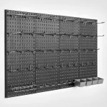 Perforatsioonipaneelid 61x30.5x1.9 cm must metallist hoiustamine
