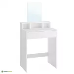 Meigilaud peegliga 40 x 60 x 127 cm valge 2 sahtlit