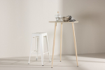 &Uuml;mar abilaud Plaza 70 cm valge MDF ja terasjalad