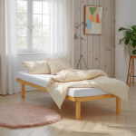 &Uuml;heinimesevoodi 90x200 cm pruun m&auml;nnipuidust