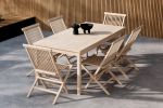 S&ouml;&ouml;gikomplekt Kenya Valgepesu Teak 6-kohaline aeda