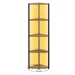 Nurgariiul reguleeritava LED-valgustusega pruun 24.8 x 48 x 146.6 cm