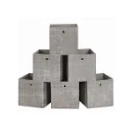 Kokkupandavad hoiukastid 6 tk 30x30x30 cm taupe meleeritud