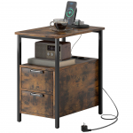 Abilaud USB-pordiga 55 x 35 x 58,5 cm pruun 2 sahtlit